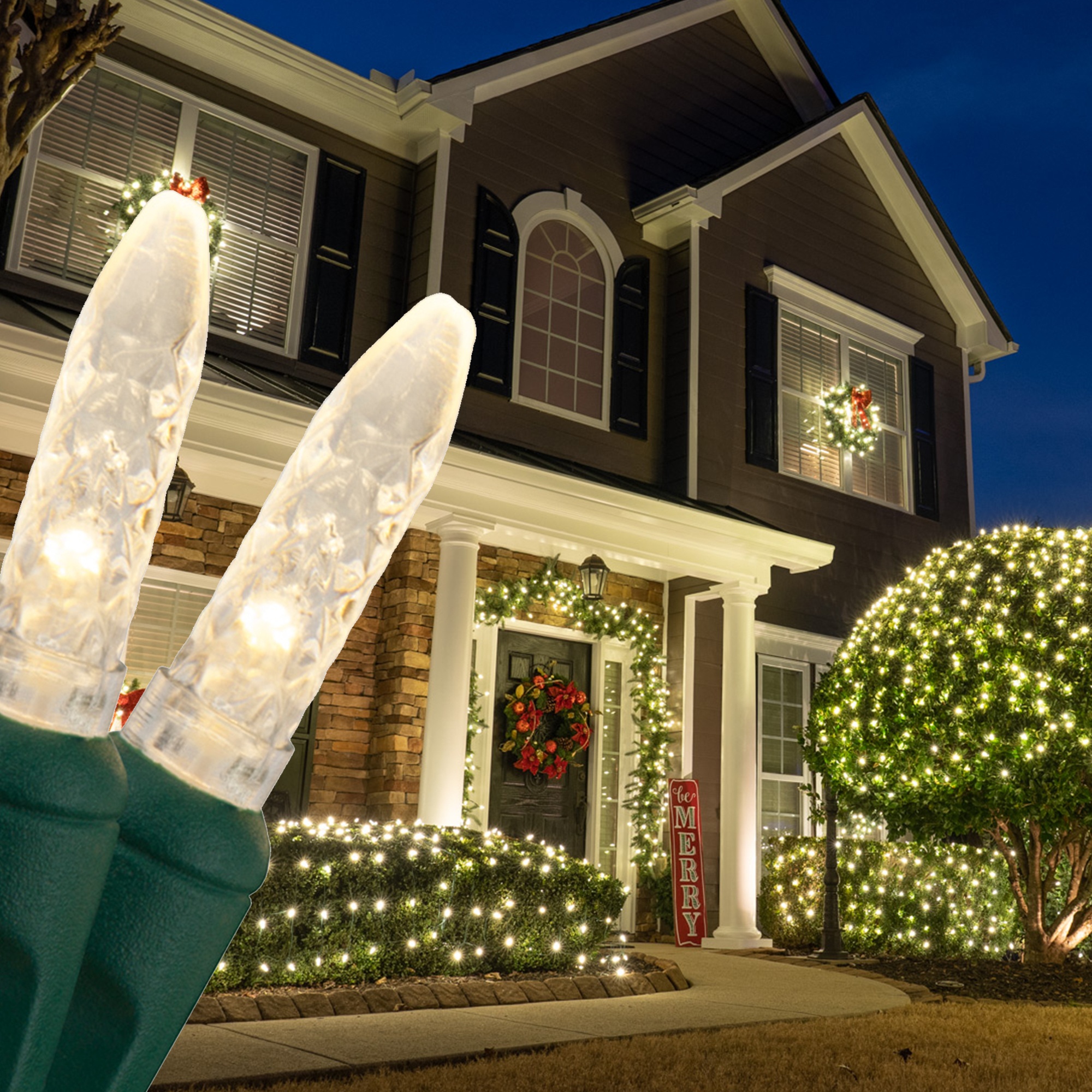 White outdoor house lights hotsell