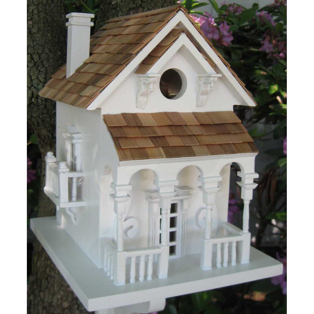 Decorative Honeymoon Cottage Bird House with Bracket 