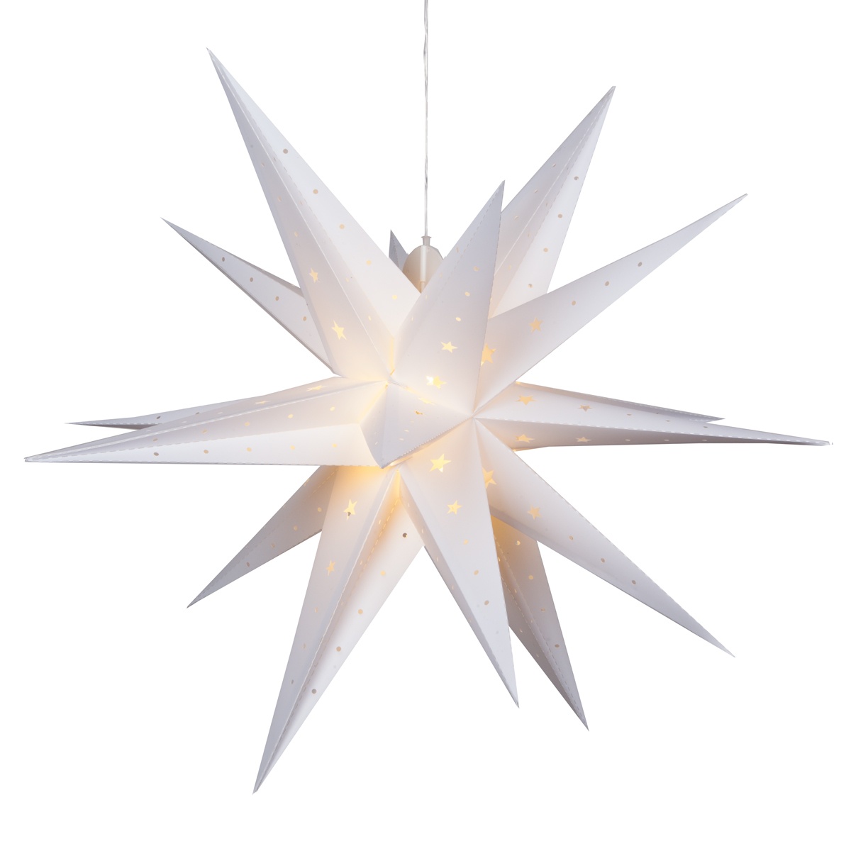12 inch White LED Lighted Moravian Star Christmas Decoration
