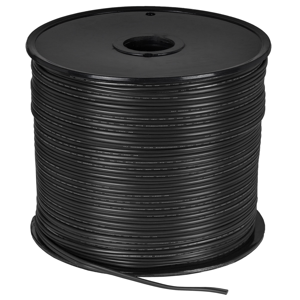 Black Outdoor Electrical Zip Cord Wire - Yard Envy
