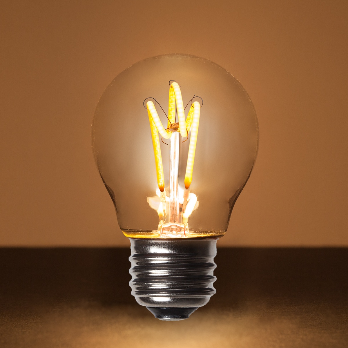 G45 Globe Light FlexFilament TM LED Edison Light Bulb, Warm Transparent Glass - Yard Envy