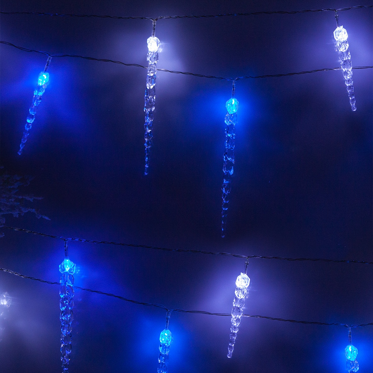 4.5  Various Sizes Blue UltraLED Battery Operated Frosted Twinkle Light String 