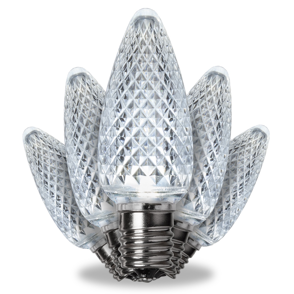 C9 LED Light Bulbs Cool White by Kringle Traditions TM Yard Envy