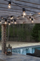 Hanging Patio String Lights A Pattern of Perfection Yard Envy